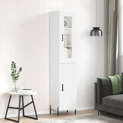 Skříň Highboard Betonově Šedá 34,5X34X180 Cm Kompozitní Dřevo