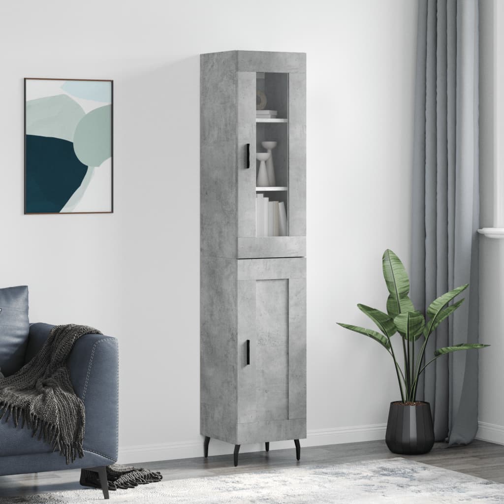 Skříň Highboard 34,5 X 34 X 180 Cm Kompozitní Dřevo