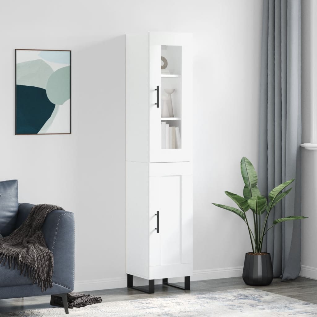 Skříň Highboard 34,5 X 34 X 180 Cm Kompozitní Dřevo