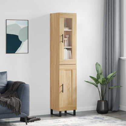Skříň Highboard 34,5 X 34 X 180 Cm Kompozitní Dřevo