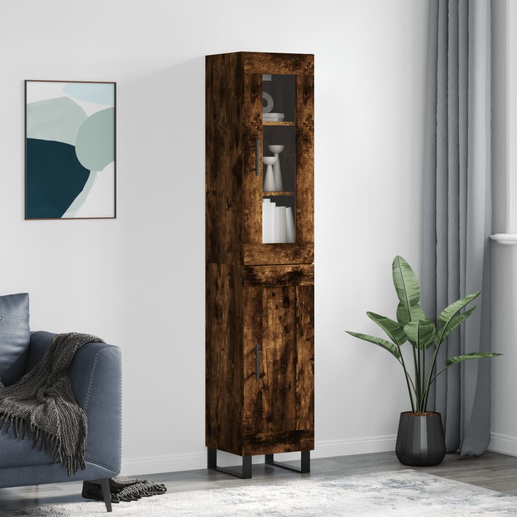 Skříň Highboard 34,5 X 34 X 180 Cm Kompozitní Dřevo