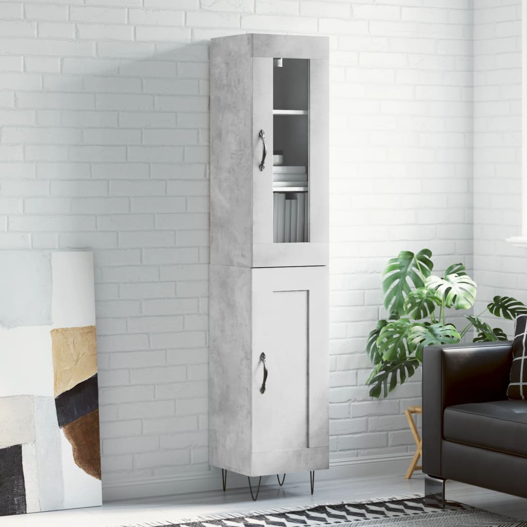 Skříň Highboard 34,5 X 34 X 180 Cm Kompozitní Dřevo