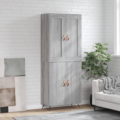 Skříň Highboard Betonově Šedá 69,5X34X180 Cm Kompozitní Dřevo