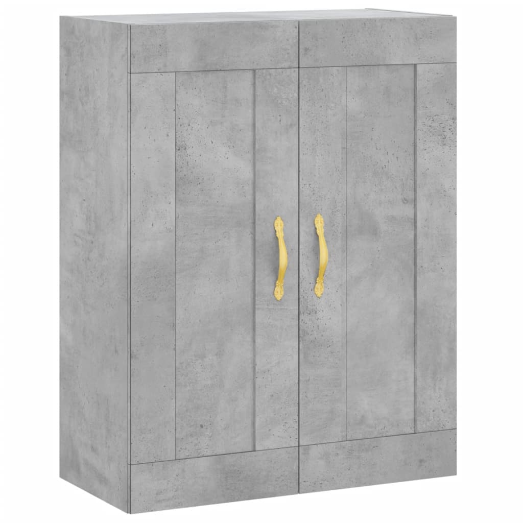 Skříň Highboard Betonově Šedá 69,5X34X180 Cm Kompozitní Dřevo