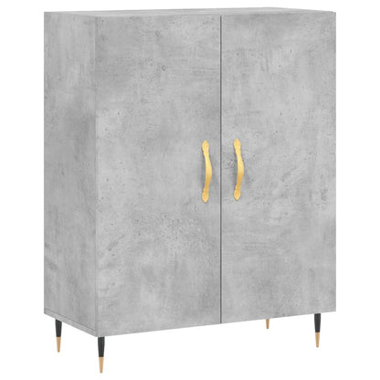 Skříň Highboard Betonově Šedá 69,5X34X180 Cm Kompozitní Dřevo