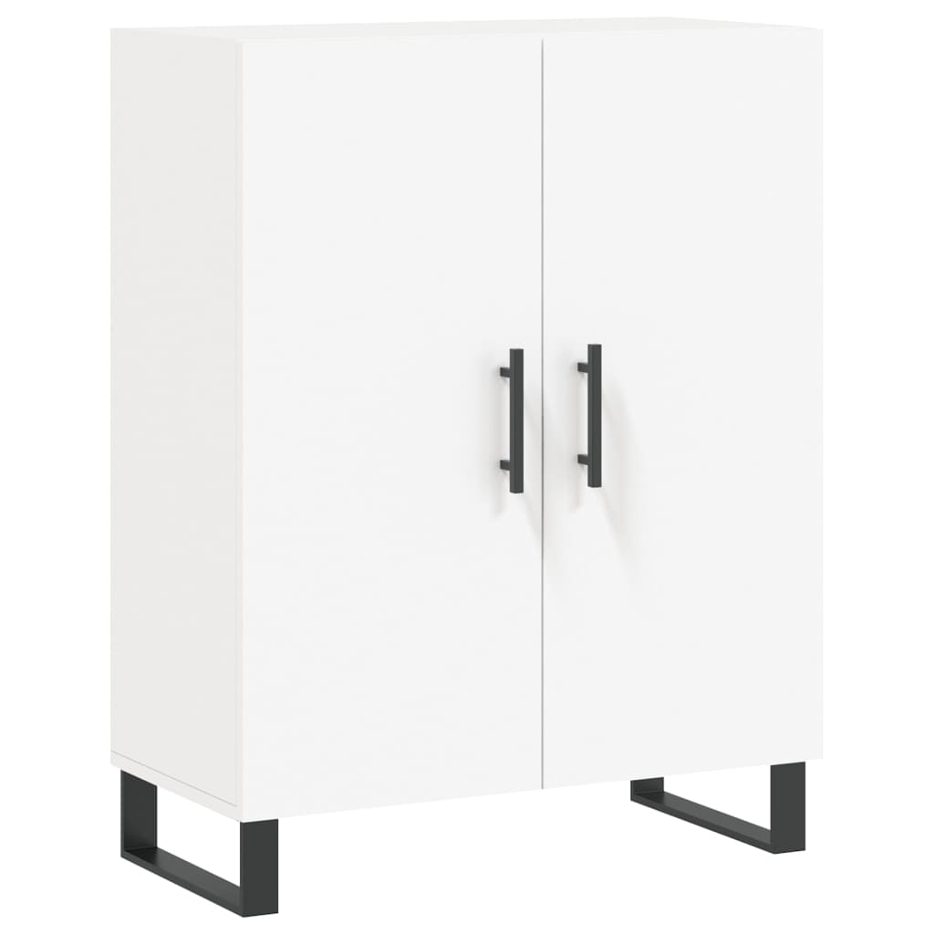 Skříň Highboard Bílá 69,5 X 34 X 180 Cm Kompozitní Dřevo