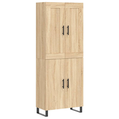 Skříň Highboard Dub Sonoma 69,5 X 34 X 180 Cm Kompozitní Dřevo