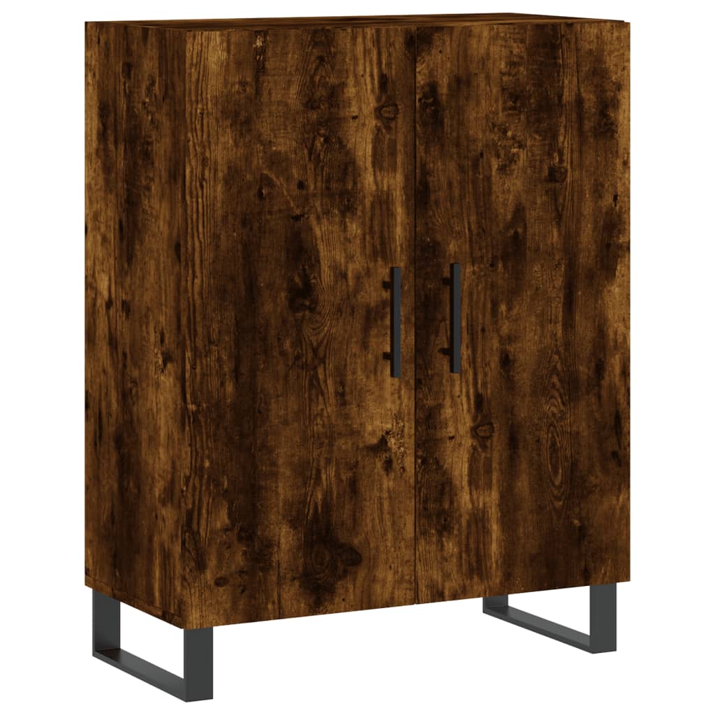 Skříň Highboard Kouřový Dub 69,5 X 34 X 180 Cm Kompozitní Dřevo