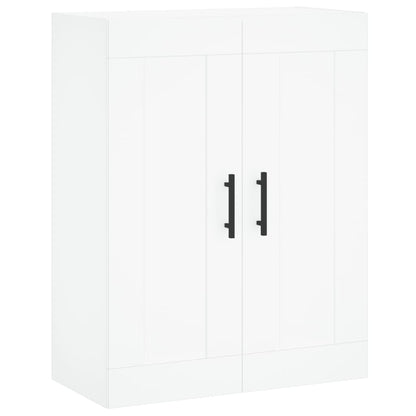 Skříň Highboard Bílá 69,5 X 34 X 180 Cm Kompozitní Dřevo