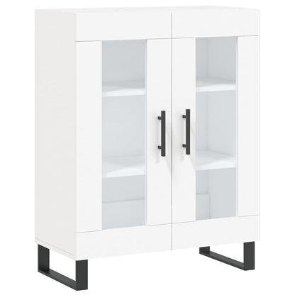 Skříň Highboard Bílá 69,5 X 34 X 180 Cm Kompozitní Dřevo