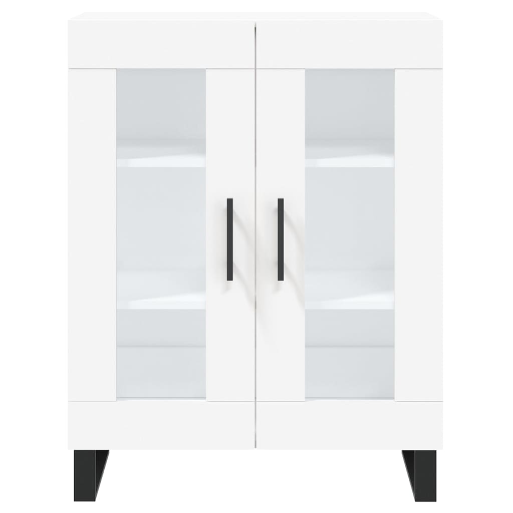 Skříň Highboard Bílá 69,5 X 34 X 180 Cm Kompozitní Dřevo