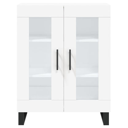 Skříň Highboard Bílá 69,5 X 34 X 180 Cm Kompozitní Dřevo