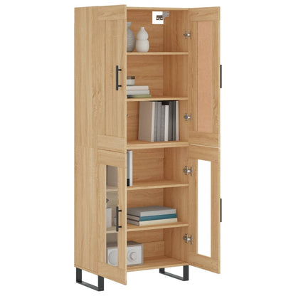 Skříň Highboard Dub Sonoma 69,5 X 34 X 180 Cm Kompozitní Dřevo