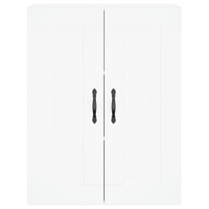 Skříň Highboard Bílá 69,5 X 34 X 180 Cm Kompozitní Dřevo