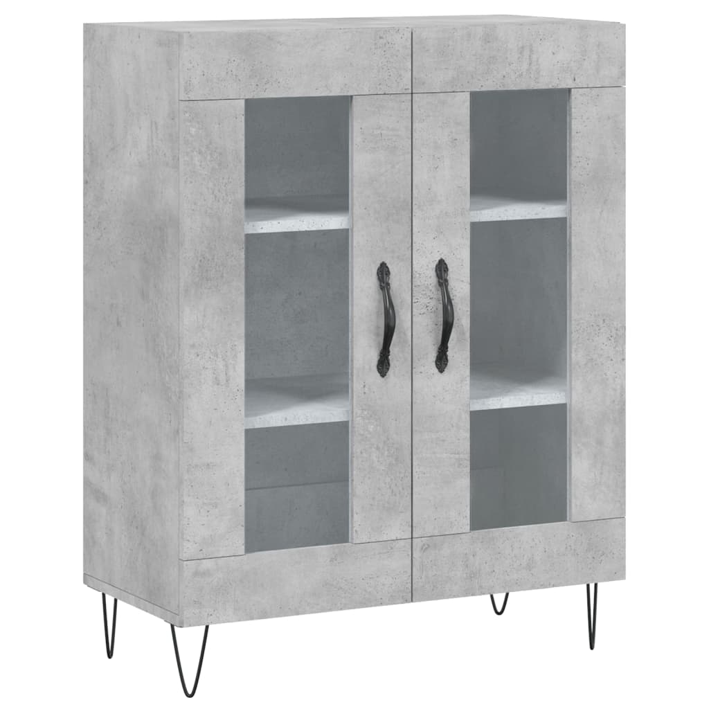 Skříň Highboard Betonově Šedá 69,5X34X180 Cm Kompozitní Dřevo