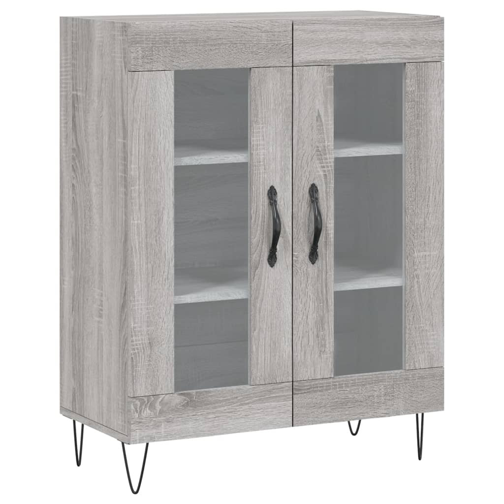 Skříň Highboard Šedá Sonoma 69,5 X 34 X 180 Cm Kompozitní Dřevo