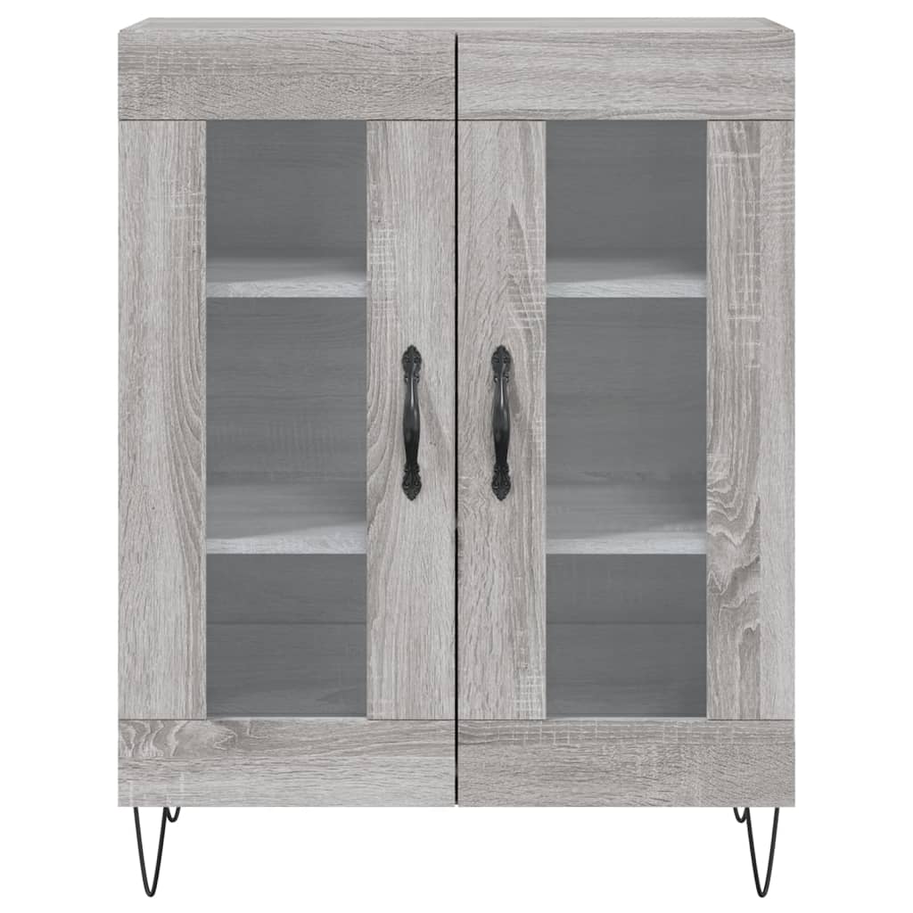 Skříň Highboard Šedá Sonoma 69,5 X 34 X 180 Cm Kompozitní Dřevo