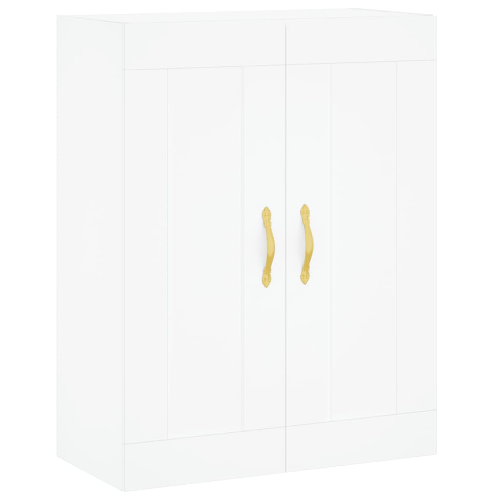 Skříň Highboard Bílá 69,5 X 34 X 180 Cm Kompozitní Dřevo