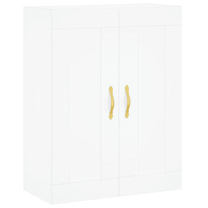 Skříň Highboard Bílá 69,5 X 34 X 180 Cm Kompozitní Dřevo
