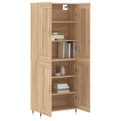 Skříň Highboard Dub Sonoma 69,5 X 34 X 180 Cm Kompozitní Dřevo