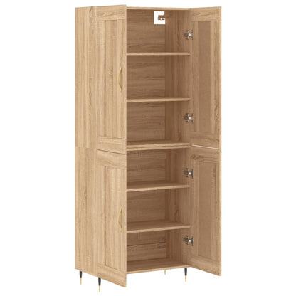 Skříň Highboard Dub Sonoma 69,5 X 34 X 180 Cm Kompozitní Dřevo