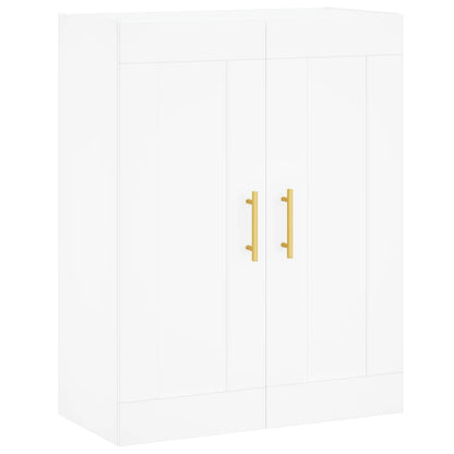 Skříň Highboard Bílá 69,5 X 34 X 180 Cm Kompozitní Dřevo