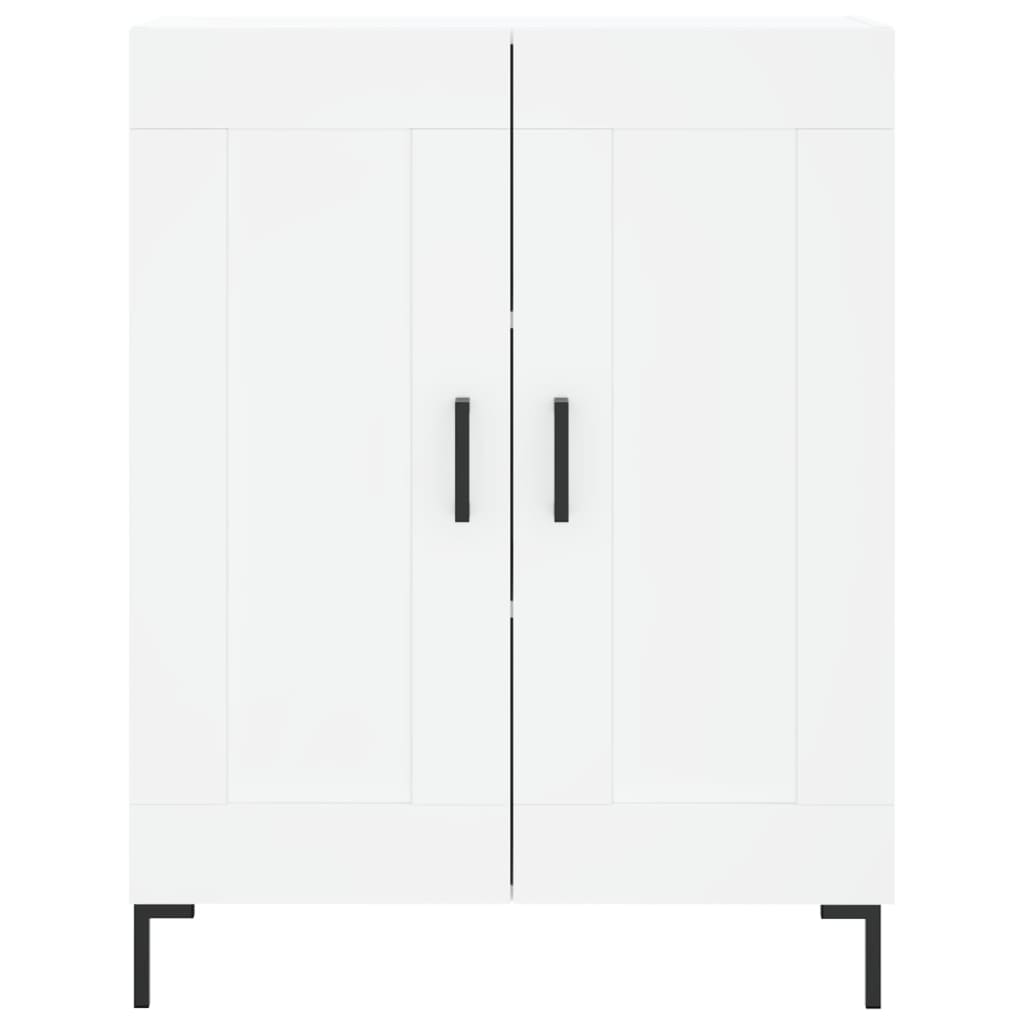 Skříň Highboard Bílá 69,5 X 34 X 180 Cm Kompozitní Dřevo