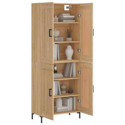 Skříň Highboard Dub Sonoma 69,5 X 34 X 180 Cm Kompozitní Dřevo