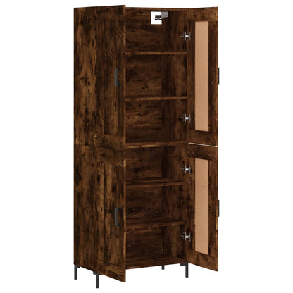 Skříň Highboard Kouřový Dub 69,5 X 34 X 180 Cm Kompozitní Dřevo
