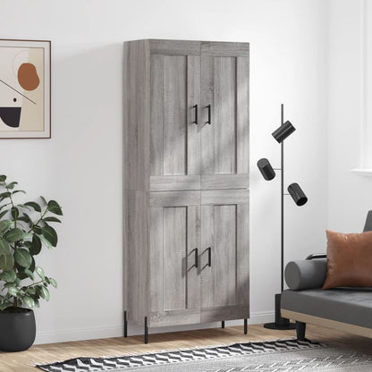 Skříň Highboard Betonově Šedá 69,5X34X180 Cm Kompozitní Dřevo