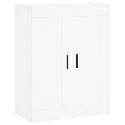 Skříň Highboard Bílá 69,5 X 34 X 180 Cm Kompozitní Dřevo