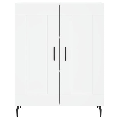 Skříň Highboard Bílá 69,5 X 34 X 180 Cm Kompozitní Dřevo