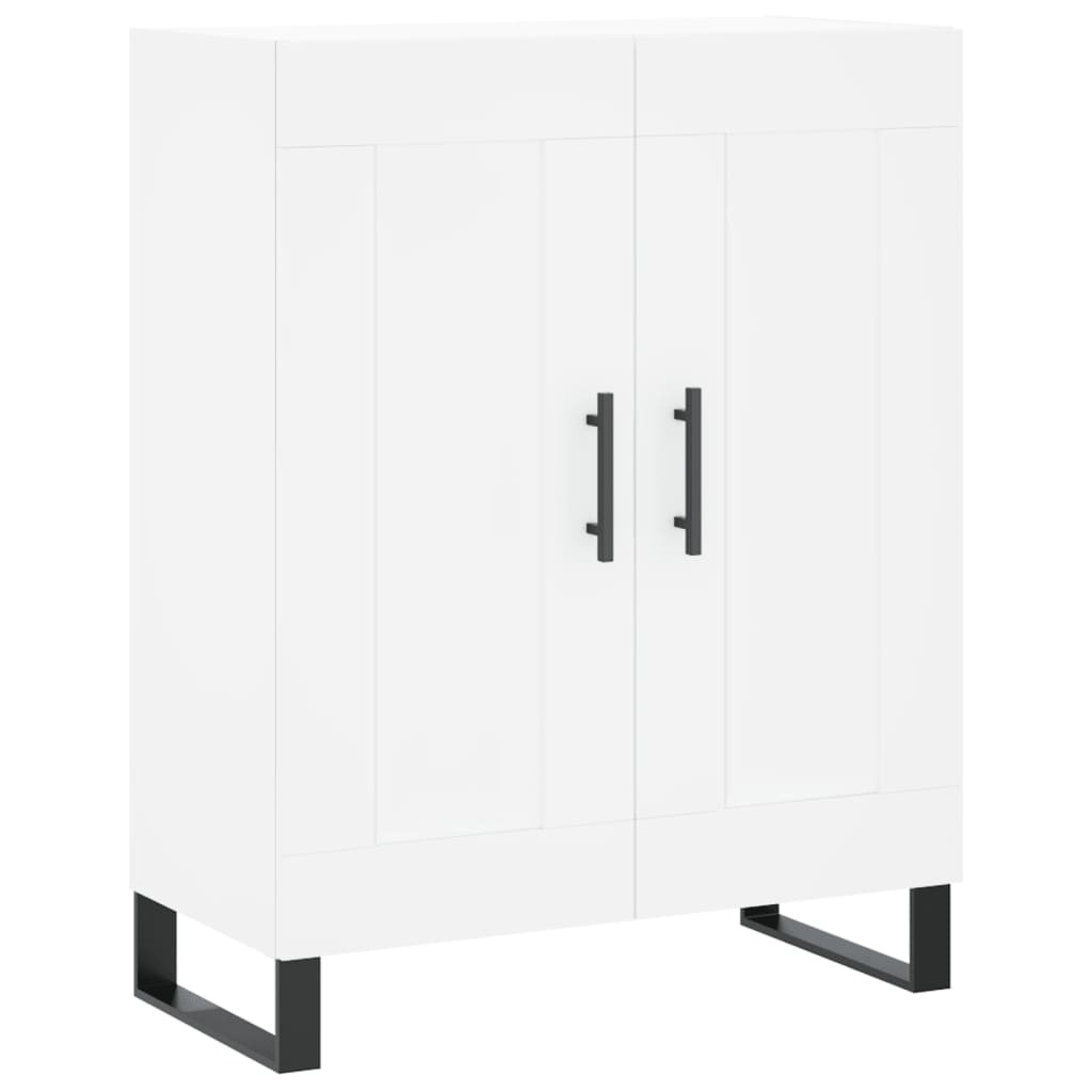 Skříň Highboard Bílá 69,5 X 34 X 180 Cm Kompozitní Dřevo