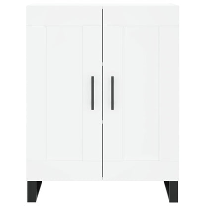 Skříň Highboard Bílá 69,5 X 34 X 180 Cm Kompozitní Dřevo