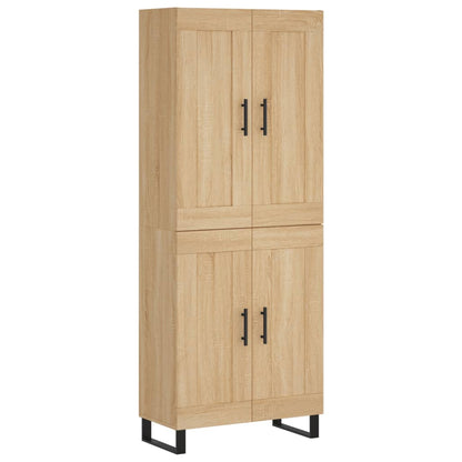 Skříň Highboard Dub Sonoma 69,5 X 34 X 180 Cm Kompozitní Dřevo