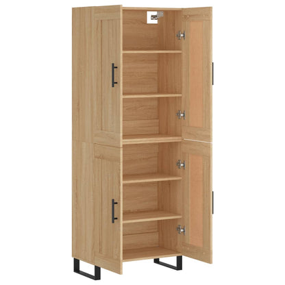 Skříň Highboard Dub Sonoma 69,5 X 34 X 180 Cm Kompozitní Dřevo