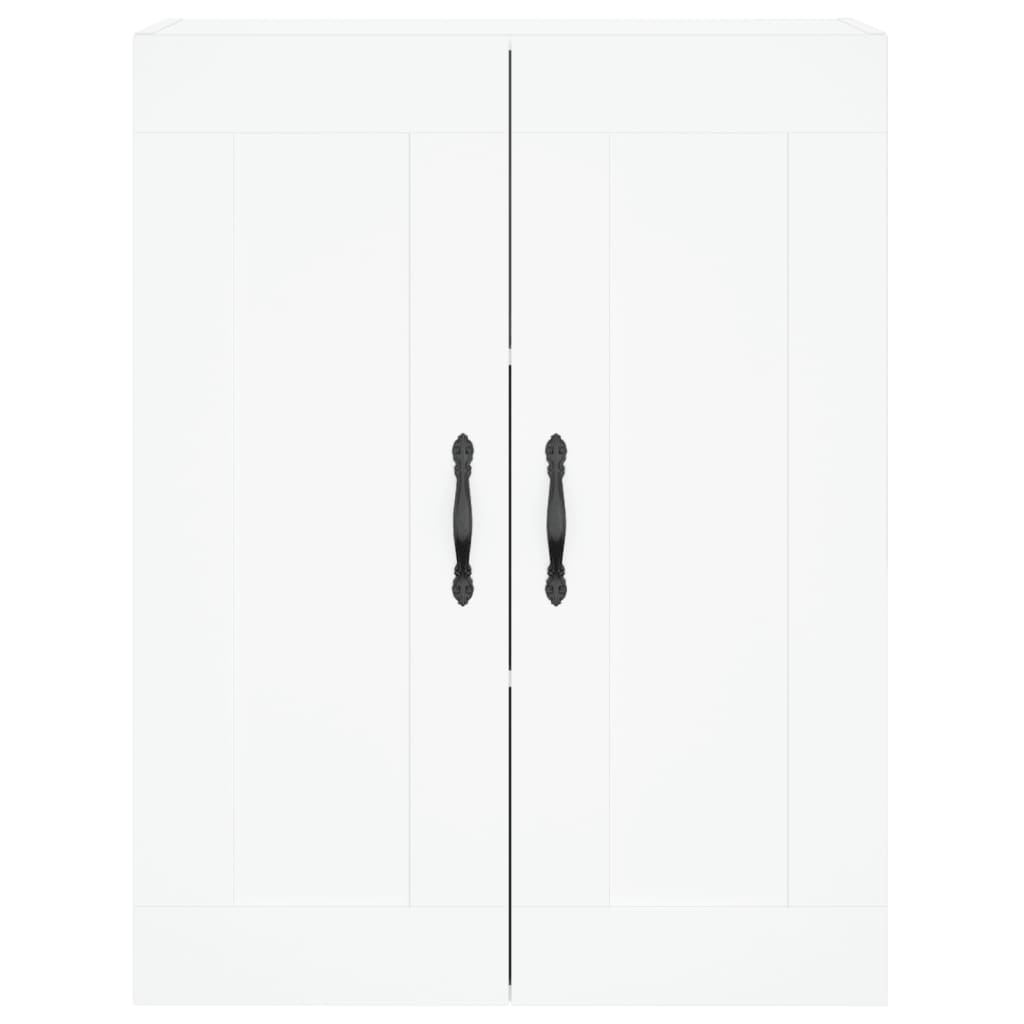 Skříň Highboard Bílá 69,5 X 34 X 180 Cm Kompozitní Dřevo