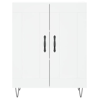 Skříň Highboard Bílá 69,5 X 34 X 180 Cm Kompozitní Dřevo