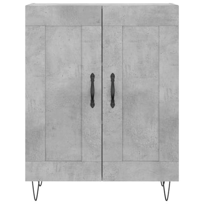 Skříň Highboard Betonově Šedá 69,5X34X180 Cm Kompozitní Dřevo