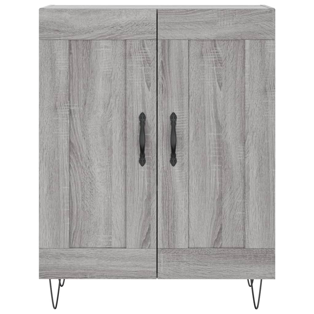 Skříň Highboard Šedá Sonoma 69,5 X 34 X 180 Cm Kompozitní Dřevo