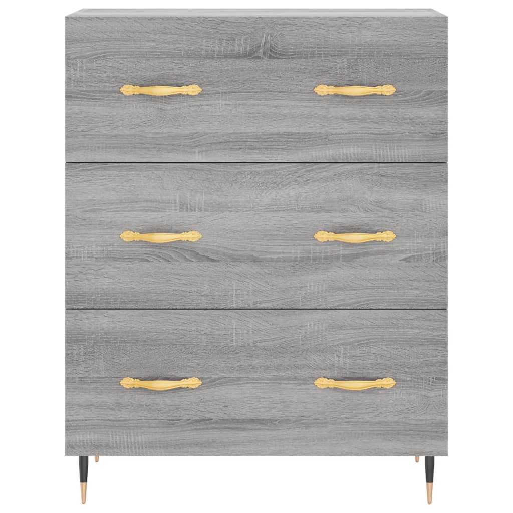 Skříň Highboard Šedá Sonoma 69,5 X 34 X 180 Cm Kompozitní Dřevo