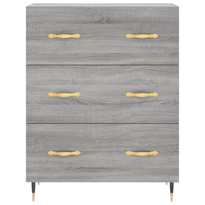Skříň Highboard Šedá Sonoma 69,5 X 34 X 180 Cm Kompozitní Dřevo