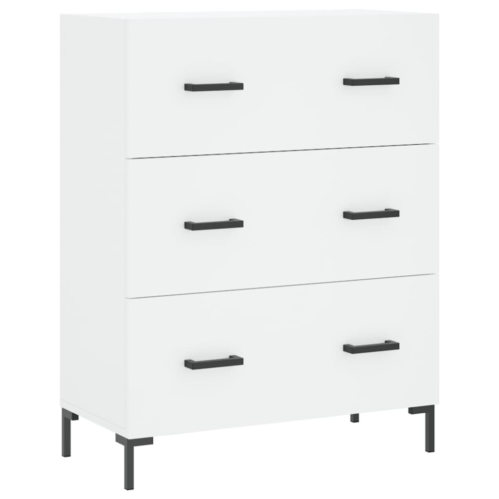 Skříň Highboard Bílá 69,5 X 34 X 180 Cm Kompozitní Dřevo