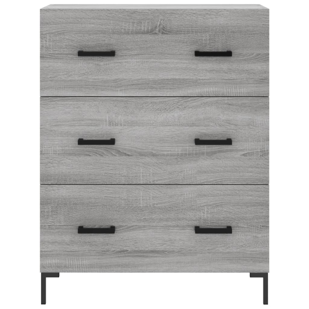 Skříň Highboard Šedá Sonoma 69,5 X 34 X 180 Cm Kompozitní Dřevo