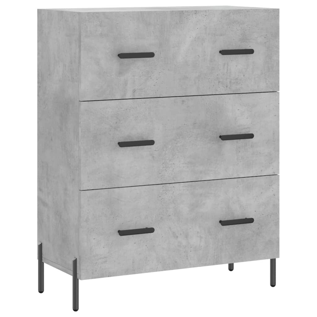 Skříň Highboard Betonově Šedá 69,5X34X180 Cm Kompozitní Dřevo