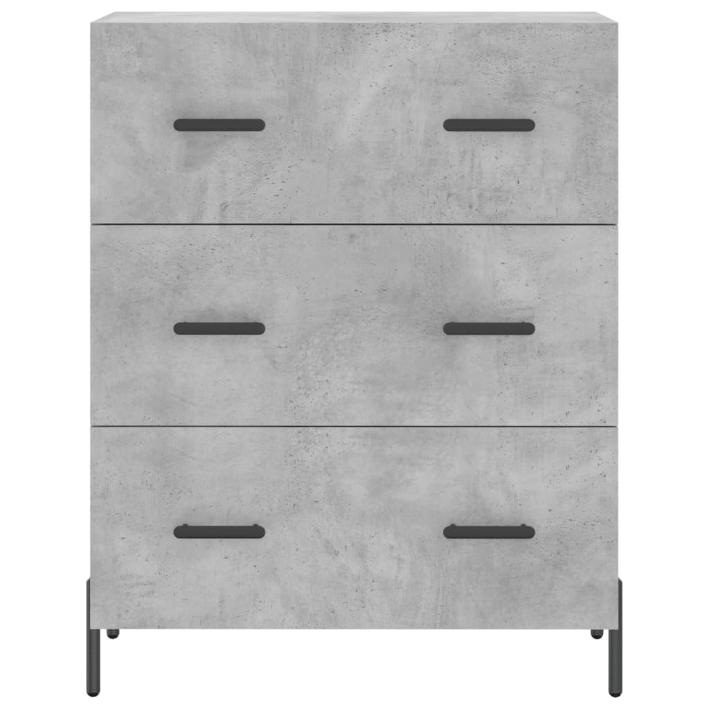 Skříň Highboard Betonově Šedá 69,5X34X180 Cm Kompozitní Dřevo
