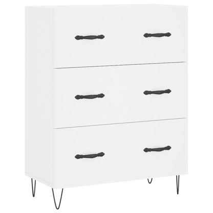 Skříň Highboard Bílá 69,5 X 34 X 180 Cm Kompozitní Dřevo