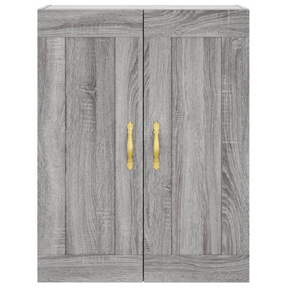 Skříň Highboard Šedá Sonoma 69,5 X 34 X 180 Cm Kompozitní Dřevo