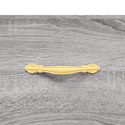 Skříň Highboard Šedá Sonoma 69,5 X 34 X 180 Cm Kompozitní Dřevo