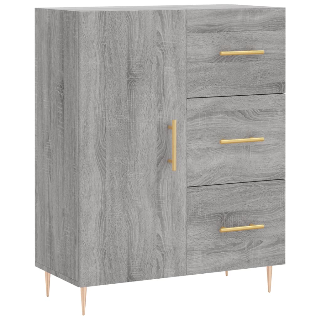Skříň Highboard Šedá Sonoma 69,5 X 34 X 180 Cm Kompozitní Dřevo
